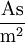 \mathrm{As} \over \mathrm{m}^{2}